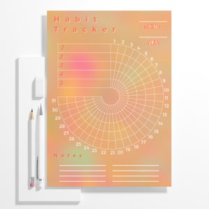 Daily Habit Tracker, Monthly Habit Tracker, Customizable Tracker