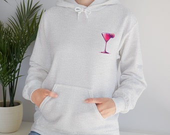 Roze Martini Hoodie, Martini Roze Hoodie, Cadeau, Hoodie Cadeau, Martini Lovers Hoodie