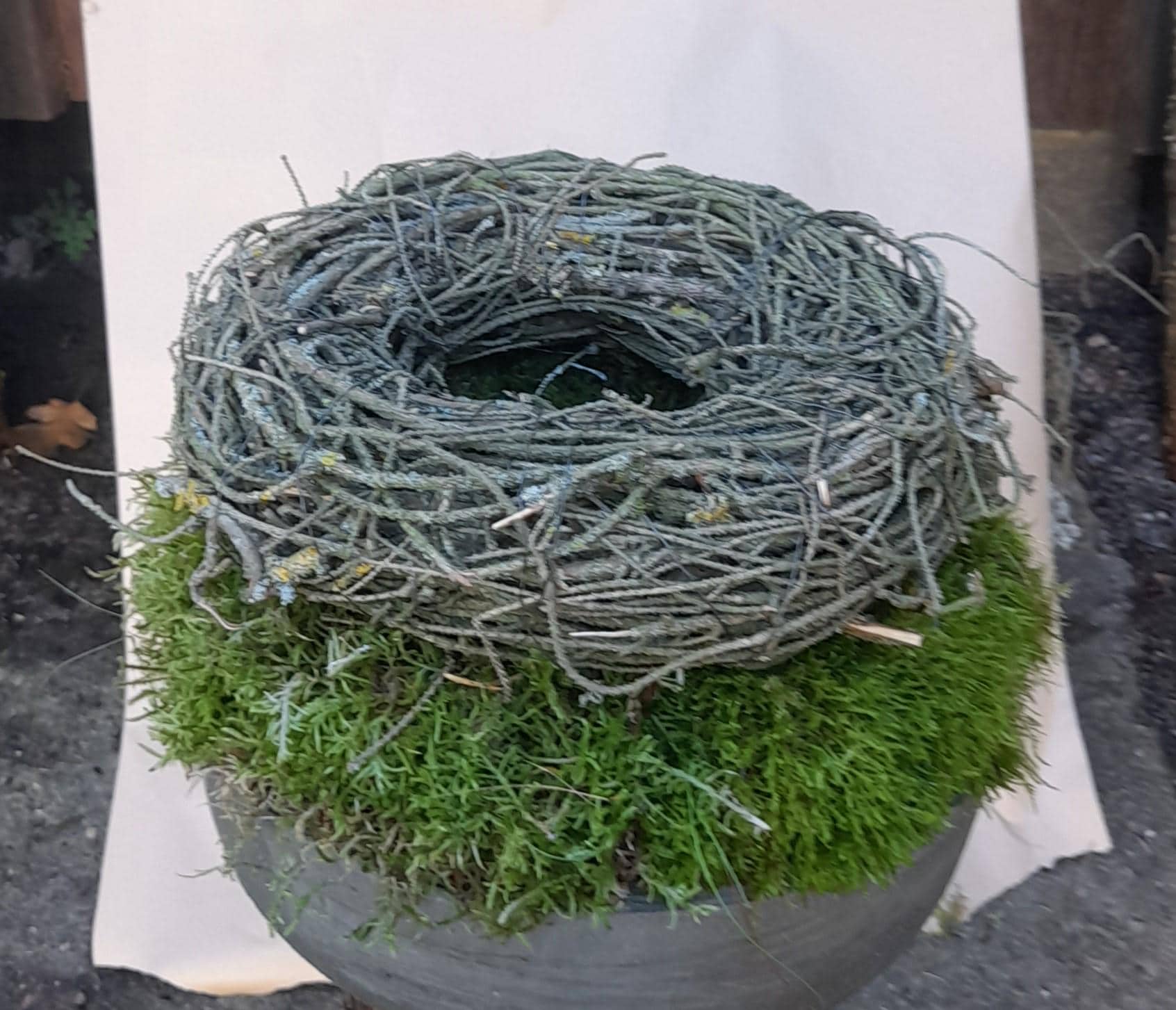 fresh branches wreath door wreath table wreath natural wreath grey green durable autumn wreath Advent wreath 35 40 45 50 55 60 cm