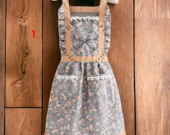 4 Style Gathering Garden Apron Cleaning Kitchen Apron Female Prince Home Kitchen New Waist Manicure Milk Tea Shop Work Clothes