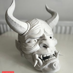 ONI | Máscara Hannya | Peça vestível/de exibição | Impresso em 3D