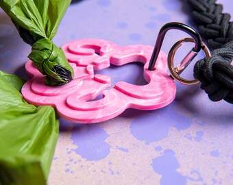 Recycled Plastic Dog Poop Bag Holder: Hands-Free Paw Design