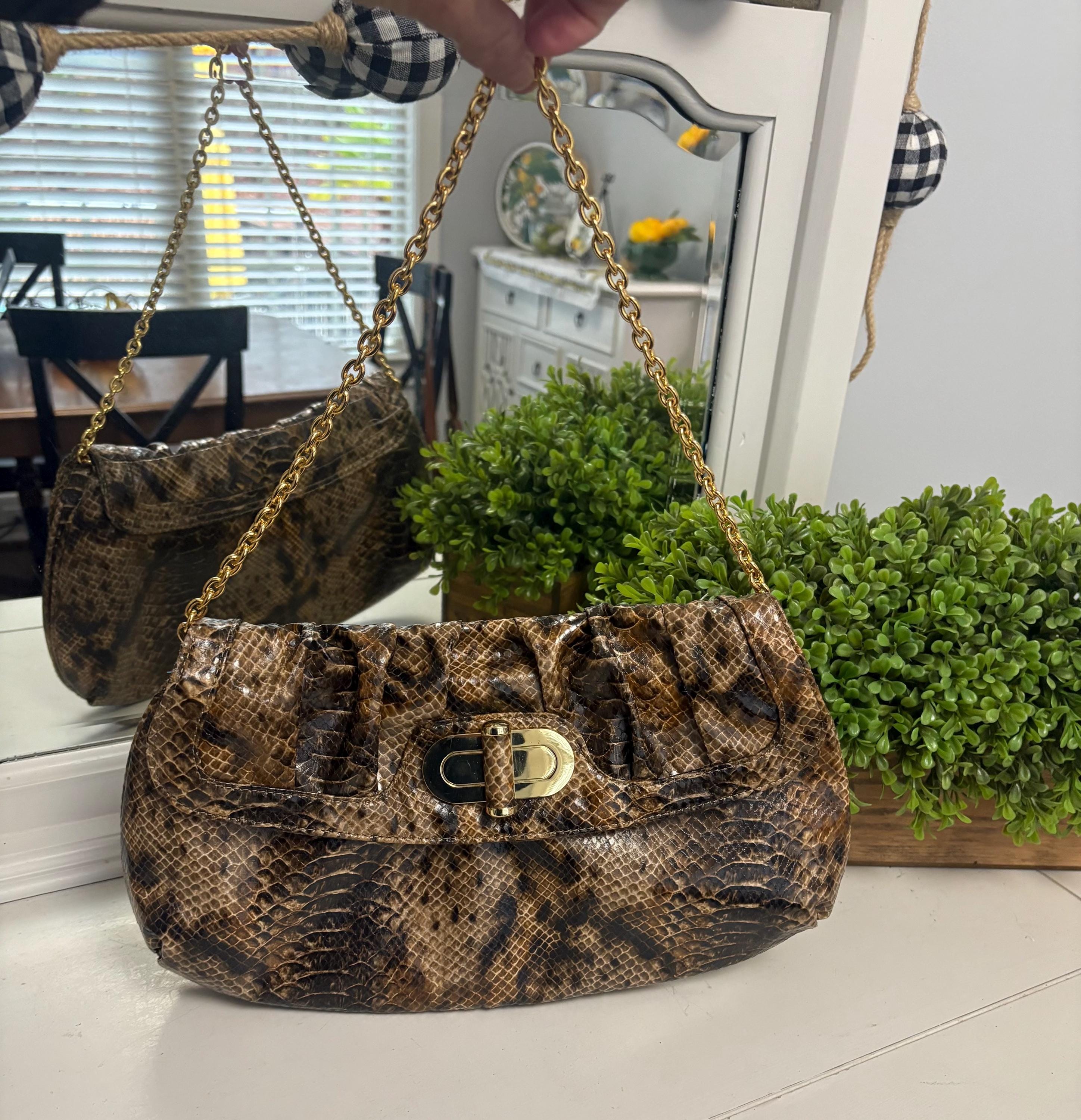 Brown Snakeskin Bag - Etsy display picture 1