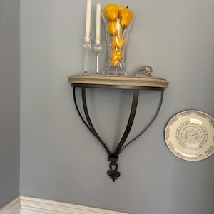 Decorative Wall Shelf Wrought Iron Large 21" x 21" Southern Living at Home collection Inverted Kitchen Pot Rack