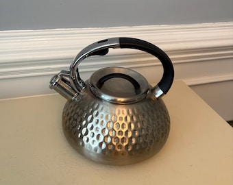 Balduzzi Italian Style Tea Kettle Stainless Steel Stovetop Induction