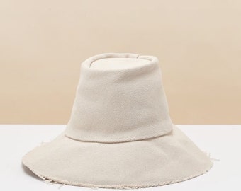 canvas rough-brimmed hat, minimalist style, waterproof