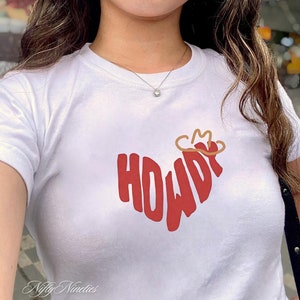 Retro Cowboy Baby Tee, Vintage Western Tee, Grunge Aesthetic Baby Tee, Pinterest Aesthetic, Coquette Tshirt, Y2K Shirt, Vintage Tee, 90s Top