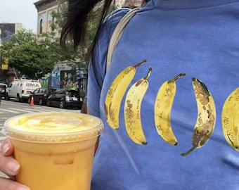 Camiseta retro bananas para bebés, camiseta linda de frutas, camiseta coqueta, gráfico retro, estética de Pinterest, estilo Y2k 90s, gráfico retro, camiseta Cottagecore
