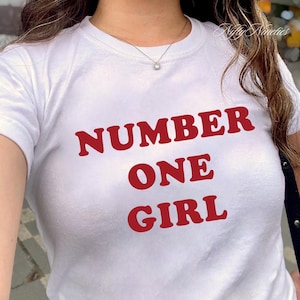 rosie NUMBER ONE GIRL Tシャツ　ブルー ROSÉ - [ROSIE] OFFICIAL MD NUMBER ONE GIRL BLUE T-SHIRT