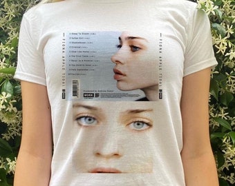 Fiona Apple Baby Tee, Fiona Apple Album, Vintage Graphic Top, Pinterest Estética, Coqueta, Camiseta musical de los 90, Camisa Y2K, Camiseta estética