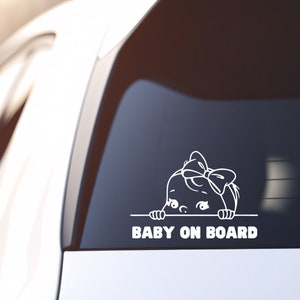 Baby on Board-vinyl gestanste autosticker | Decoratieve autosticker vinyl, Tiny Human, autoraamsticker, kraamcadeau, cadeau moeder, aanstaande moeder