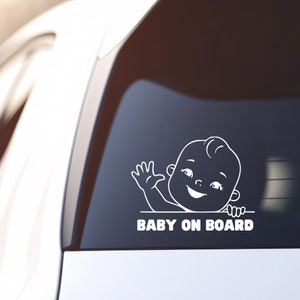 Baby aan boord vinyl autosticker | Decoratieve autosticker vinyl, Tiny Human, autoraamsticker, kraamcadeau, cadeau moeder, aanstaande moeder