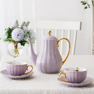 Morandi color coffee set|teapot cup and saucer|coffee set|afternoon tea set|flower tea set|coffee tea set