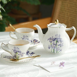 Ceramic coffee cup and saucer set|Afternoon tea set|Coffee cup|European ceramic coffee set|Flower tea set | Tea set| Tea gift set