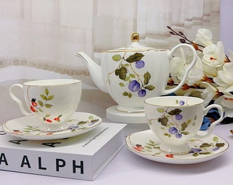 European tea set | coffee set | ceramic tea set | bone china coffee cup | afternoon tea set | tea party tea set |wedding tea set