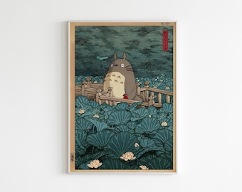 My Neighbor Totoro Poster | DigitalPrint | Studio Ghibli Poster | Hayao Miyazaki Movie | Totoro | Anime Poster Art