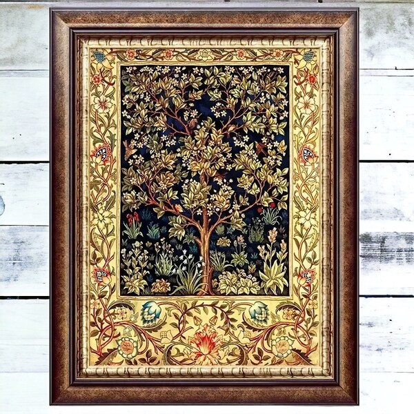 Embroidery Art Kit, Art Gift Diy, Creative Diy, Craft Kit,Life Tree Happiness Tree Wealth Tree Pattern Cross Stitch Material Package,