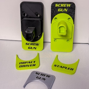 Ryobi One+ Tool Holder: Heavy Duty 3D Printed Organizer with Custom Nameplate