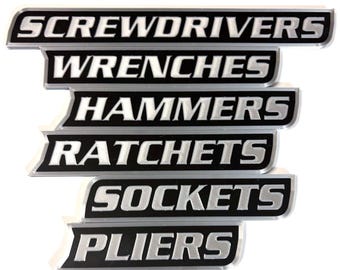 6-Pack Starter Set of Toolbox Label Magnets