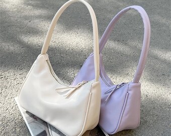 Petit sac à main en cuir | Cuir végétalien | Petit sac à bandoulière | Poignée supérieure | Cadeau pour elle