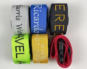 Luggage Strap Personalized, Custom Embroidered Luggage Straps, Adjustable Luggage Straps for Suitcases with Your Name, Luggage Belt 5cm Wide