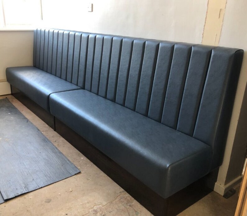 Fluted Banquette Seating With Corner Seat Option for Kitchen, Café, Bar ...