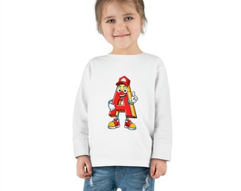 Adorable Cartoon Alphabet "A" T-Shirt For Toddler (Vector Art)