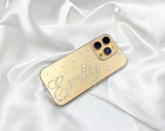 Personalized Rhinestones Name Phone Case, Sparkling Czech Crystal Letter, iPhone17 Samsung Google, Jewelry Cases