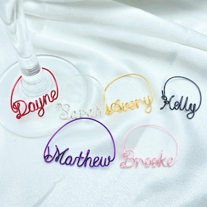 Custom Name Wine Tags,Personalized Wine Glass Charms,Party Favors