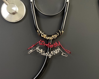 Custom Name Stethoscope Tags, Personalized Stethoscope ID Charms, Ideal for Doctors, Nurses, Medical Students