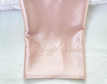22 Momme Double Sided Silk Pillowcase, Personalized Embroidered Name, Cozy Bedding, EU OEKO-TEX Certified