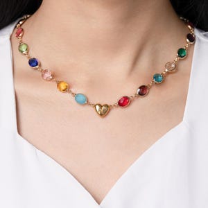 Collar magnético con inicial personalizada, collar de cristal, collar con letras grabadas, regalo de Navidad, regalo de pareja, regalo de vacaciones, regalo para ella