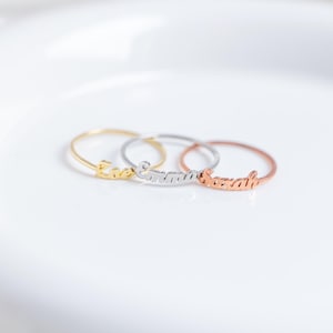 Personalized Name Ring, Rings, Dainty Name Ring, Stacking Name Ring, Name Jewelry, Personalized Ring, Personalized Gift, Gift for Her