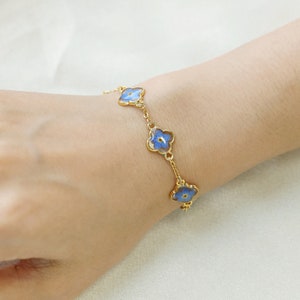 Forget Me Not Bracelet, To My Best Friend, Resin Real Pressed Flower Jewerly, Bracelet for Women, Personalized Memorial Gift, Gift for Her