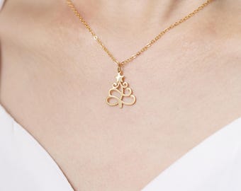 Weihnachtsbaum-Halskette, Winter-Halskette, zierlicher Weihnachtsschmuck, Weihnachtsgeschenk, Halskette für Frauen, Weihnachtsgeschenk, Geschenk für sie