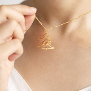 Christmas Tree Pendant Necklace, Christmas Tree Pendant, Christmas Jewelry, Christmas Gift, Necklace for Women, Holiday Gift, Gift for Her