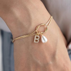 Pulsera de nudo de amor inicial personalizada, pulsera de nudo, pulsera de amigo, regalo de dama de honor, joyería nupcial, regalo para novia, regalo para ella