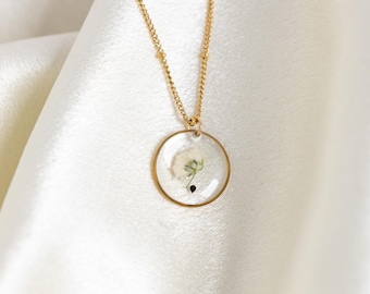 Forget-Me-Not Seed and Baby's Breath Necklace for Baby Loss, Pregnancy Loss, Miscarriage Gift, Gift for Mom
