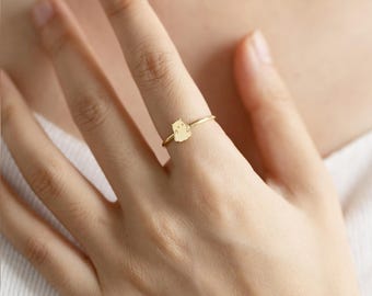 Anillo de oro con diseño de fantasma de Halloween, anillo de fantasma personalizado, anillo de fantasma delicado, joyería de fantasma de Halloween, regalo de Halloween para ella