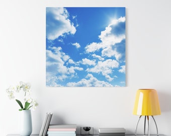 Clouds in a sunny sky, Gift, Matte Canvas, Stretched, 1.25"