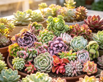 100 Stück / 1000 Stück Boutique Rare Mixed Succulent Kit, Pack-Optionen, 0,5-1,5 '', Importierte Leben Sukkulenten Pflanzen Geschenke