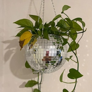 Plant Pot Disco Ball Plant Hanger Disco Planter Hanging Planter Hanging Vintage Plant Pot Plant Lovers Gift Decor Vase Vintage Planter