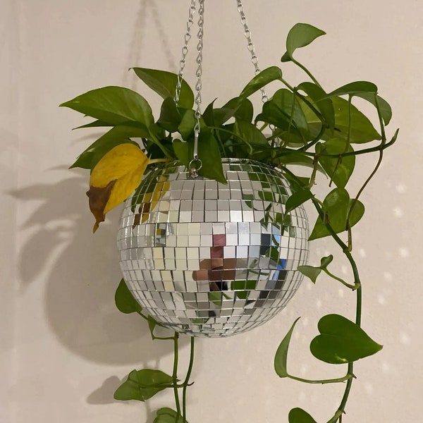 Plantenpot Disco Ball Plant Hanger Disco Plantenbak Hangende Plantenbak Hangende Vintage Plantenbak Plantenliefhebbers Cadeau Decor Vaas Vintage Plantenbak