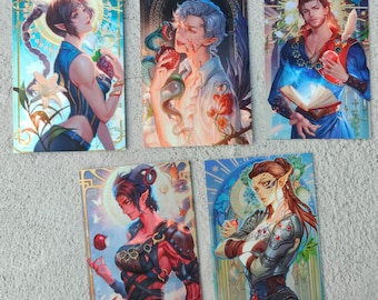 Baldur's gate 3 Astarion Gale Lae'zel Karlach Shadowheart Anime Postcard Set, Collectible Card