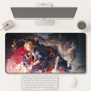 Zenless Zone Zero Hugo Vlad stor spelmusmatta, anime-skrivbordsmatta, förlängd tangentbordsplatta för spelare och fans - present