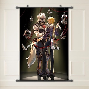 Zenless Zone Zero Von Lycaon Hugo Vlad Anime Wall Scroll Painting Poster Art Hanging Tapestry for Home or Office Decor