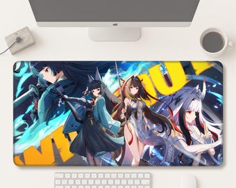 Grand tapis de souris de jeu Zenless Zone Zero Hoshimi Miyabi ye shunguang, tapis de bureau anime, tapis de clavier étendu pour les joueurs et les fans cadeau