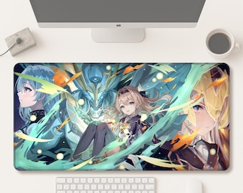 Honkai Star Rail Firefly Large Gaming Mouse Pad , Anime Desk Mat, Extended Keyboard Pad for Gamers & Fans Gift