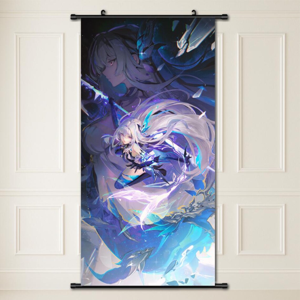 Genshin Impact Skirk Anime Wall Scroll Painting Poster Art Hanging
