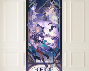 Honkai Star Rail Cipher Anime défilement mural peinture affiche art tapisserie suspendue pour décoration de maison ou de bureau